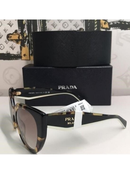 New Authentic Prada Cat Eye Sunglasses PR 14WS – Tortoise & Powder Frame main image 9